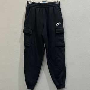 Nike Black Kids Sweatpants with Cargo Pockets